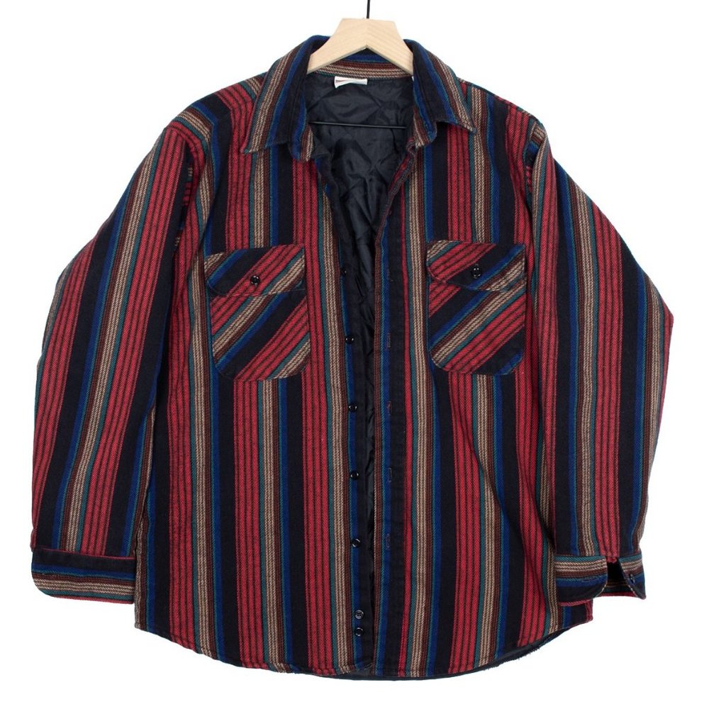 VTG Field & Stream Striped Flannel Shirt Jacket